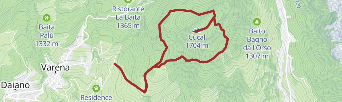 Route map: Tour of Monte Cucal